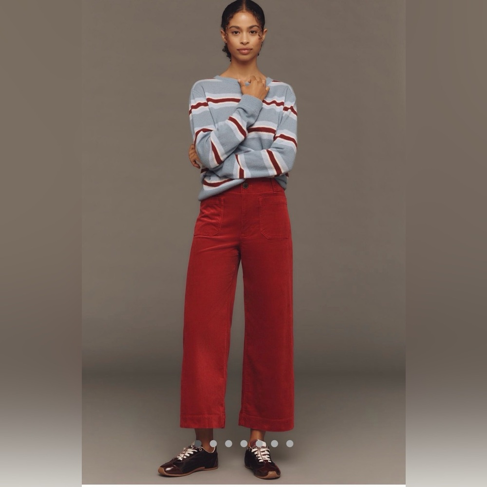 NWT The Colette Corduroy Crop Wide Leg Pants, Size 32 ❤️